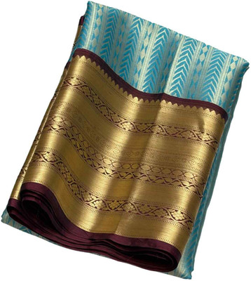 ZUBAIR SILK TEX Woven Banarasi Art Silk Saree(Blue)