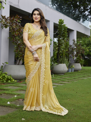 Tasrika Embellished, Embroidered Bollywood Jimmy choo Saree(Multicolor)