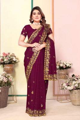 Radheradhey Georgette Embroidered Blouse Material