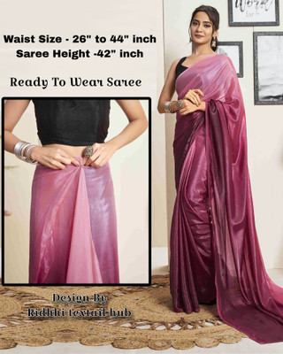 Rudra Fab Self Design Bollywood Silk Blend Saree(Pink)