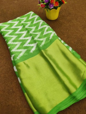 Sonika Fashions Geometric Print Daily Wear Chiffon Saree(Light Green)