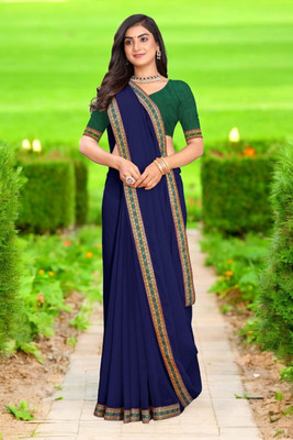 Kasumbo Tex Embellished Bollywood Georgette Saree(Blue)