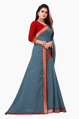Jevlan Self Design Bollywood Georgette Saree(Grey)