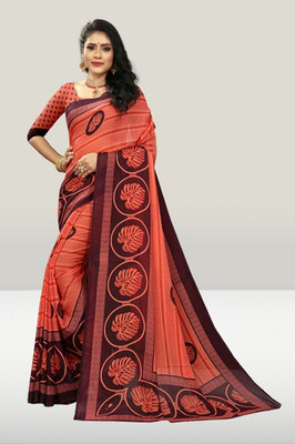 Vimalnath Synthetics Floral Print Bollywood Georgette Saree(Red)