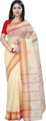 DipDiya Self Design, Woven Tant Pure Cotton Saree(Cream)