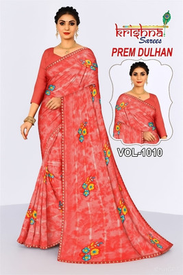 Balma Floral Print Bollywood Georgette Saree(Multicolor)