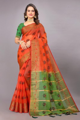 SAREE EXOTICA Woven Bollywood Jacquard Saree(Red)