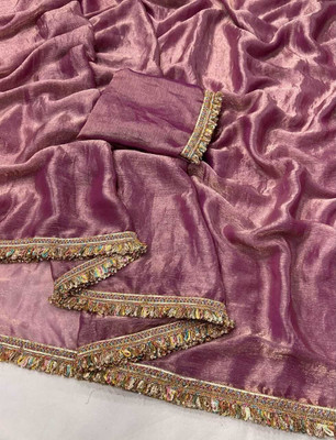 Ethina Fashion Dyed Bollywood Chiffon Saree(Magenta)