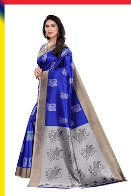 Amisha Woven Baluchari Crepe Saree(Multicolor)