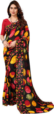 NIRMOHIFASHION Printed Bollywood Georgette Saree(Red)