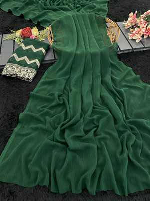 Sanskriti Synthetics Embellished Bollywood Georgette Saree(Green)
