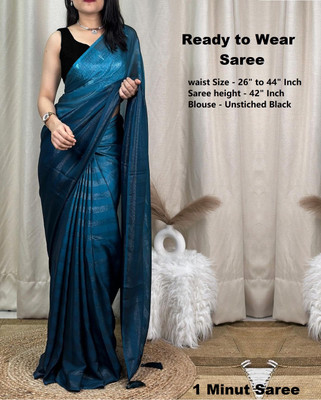 Riddhi textile Hub Striped Manipuri Chiffon Saree(Blue)