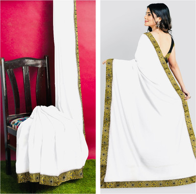 UNIQUE VAULT Self Design Chanderi Pure Cotton Saree(Black)