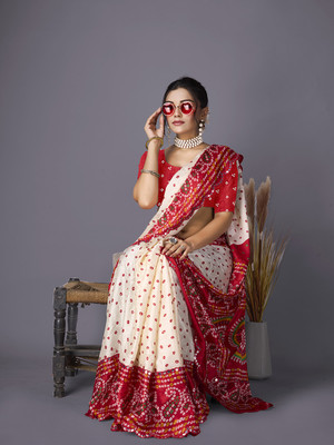 nirmal creation Solid/Plain Bollywood Georgette Saree(Multicolor)