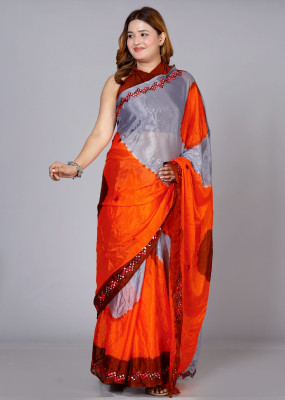 NeeLKANTH ENTERPRISE Embroidered Handloom Silk Blend Saree(Grey)