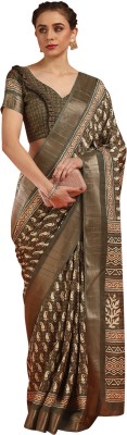 Divastri Printed Daily Wear Silk Blend Saree(Light Green)