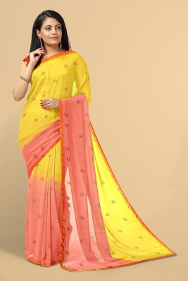 Kalamandir Woven Bollywood Silk Blend Saree(Yellow)