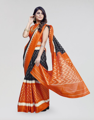 Nirvaan Printed Bollywood Art Silk Saree(Orange)