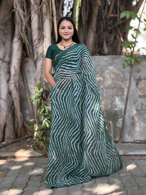 ZENFAB THREADS Self Design Bollywood Georgette Saree(Multicolor)