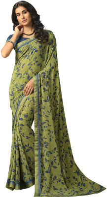 RAJESHWAR FASHION Printed Bollywood Georgette Saree(Multicolor)