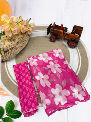 HouseOfCommon Ombre Bollywood Georgette Saree(Pink)