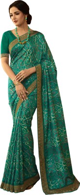 ROOP SUNDARI SAREES Printed Bollywood Pure Silk, Art Silk Saree(Light Green)