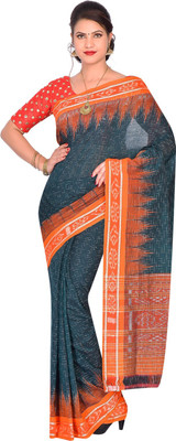 handloom paridhaan Printed Daily Wear Pure Cotton Saree(Green)