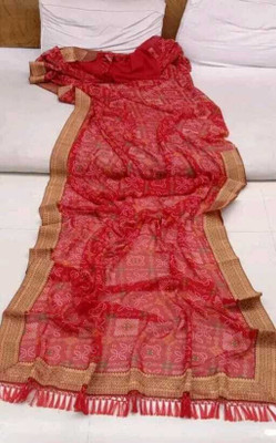 MAHADEV NX Embroidered, Self Design Bollywood Georgette, Lace Saree(Red)