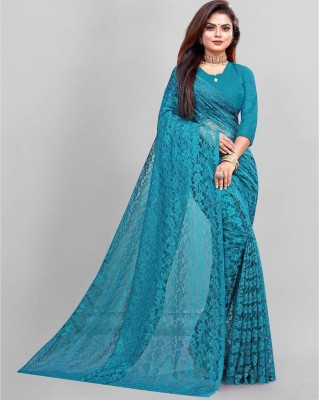 Saadhvi Embroidered Bollywood Georgette Saree(Dark Blue)