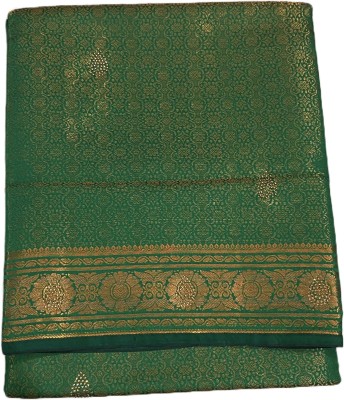 meraj Self Design Banarasi Art Silk Saree(Green)