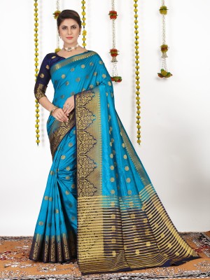 Perfect Wear Woven Maheshwari Organza, Cotton Silk Saree(Multicolor)