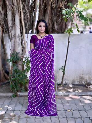 TEN R Self Design, Printed Daily Wear Georgette Saree(Multicolor)