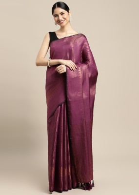 Divastri Woven Kanjivaram Silk Blend Saree(Purple)