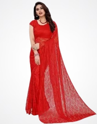 Suali Woven Bollywood Net Saree(Red)