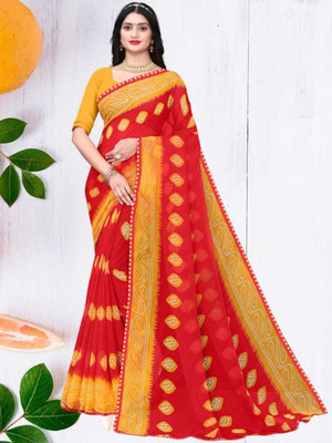 HouseOfCommon Ombre Bollywood Georgette Saree(Multicolor)