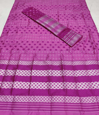 Skiran's Woven Mekhela Chador Polyester Saree(Multicolor)