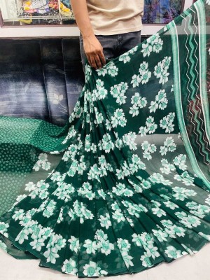 Sitanjali Printed Bollywood Georgette Saree(Green)