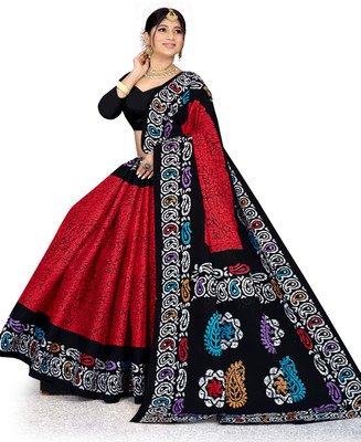 Radha Rani Saree Printed Sambalpuri Cotton Blend Saree(Multicolor)
