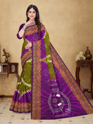 LYNETH Printed Sambalpuri Pure Cotton Saree(Multicolor)