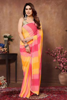 Vastram Enterprise Printed Bollywood Georgette Saree(Multicolor)