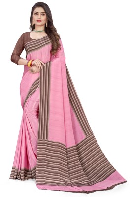 Dori Printed Daily Wear Crepe, Silk Blend Saree(Pink)