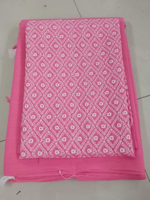 shiv dhara fashion Self Design Mangalagiri Georgette Saree(Pink)