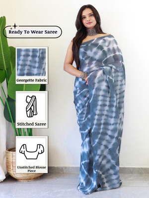 Sareemall Printed Bollywood Georgette Saree(Grey)
