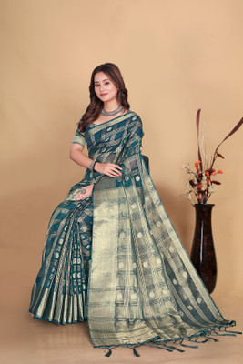 Aarunika MNT Solid/Plain Bollywood Organza Saree(Purple)