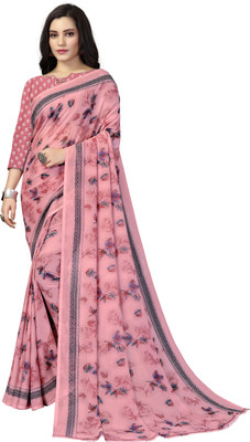 Divastri Printed Bollywood Georgette Saree(Pink)