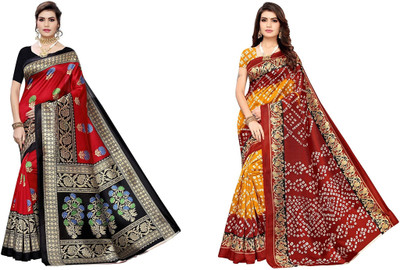 SVB Sarees Printed Bollywood Art Silk Saree(Multicolor)