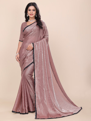 ORRASHI Dyed Daily Wear Pure Silk Saree(Brown)