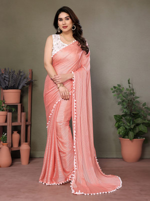 Vedant Vastram Self Design Bollywood Silk Blend Saree(Multicolor)