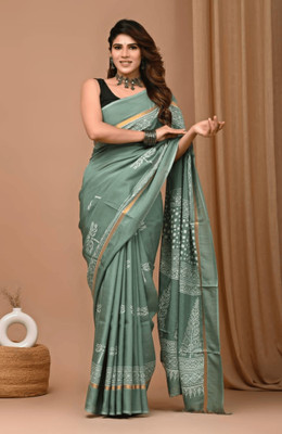 PremVastra Embroidered Bollywood Mulmul Saree(Green)