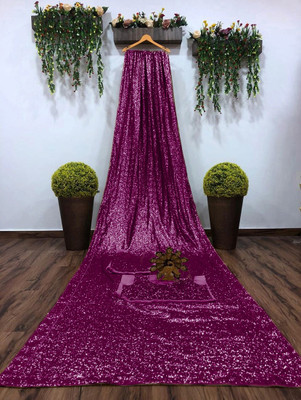 HouseOfCommon Embellished, Embroidered Bollywood Georgette Saree(Gold)